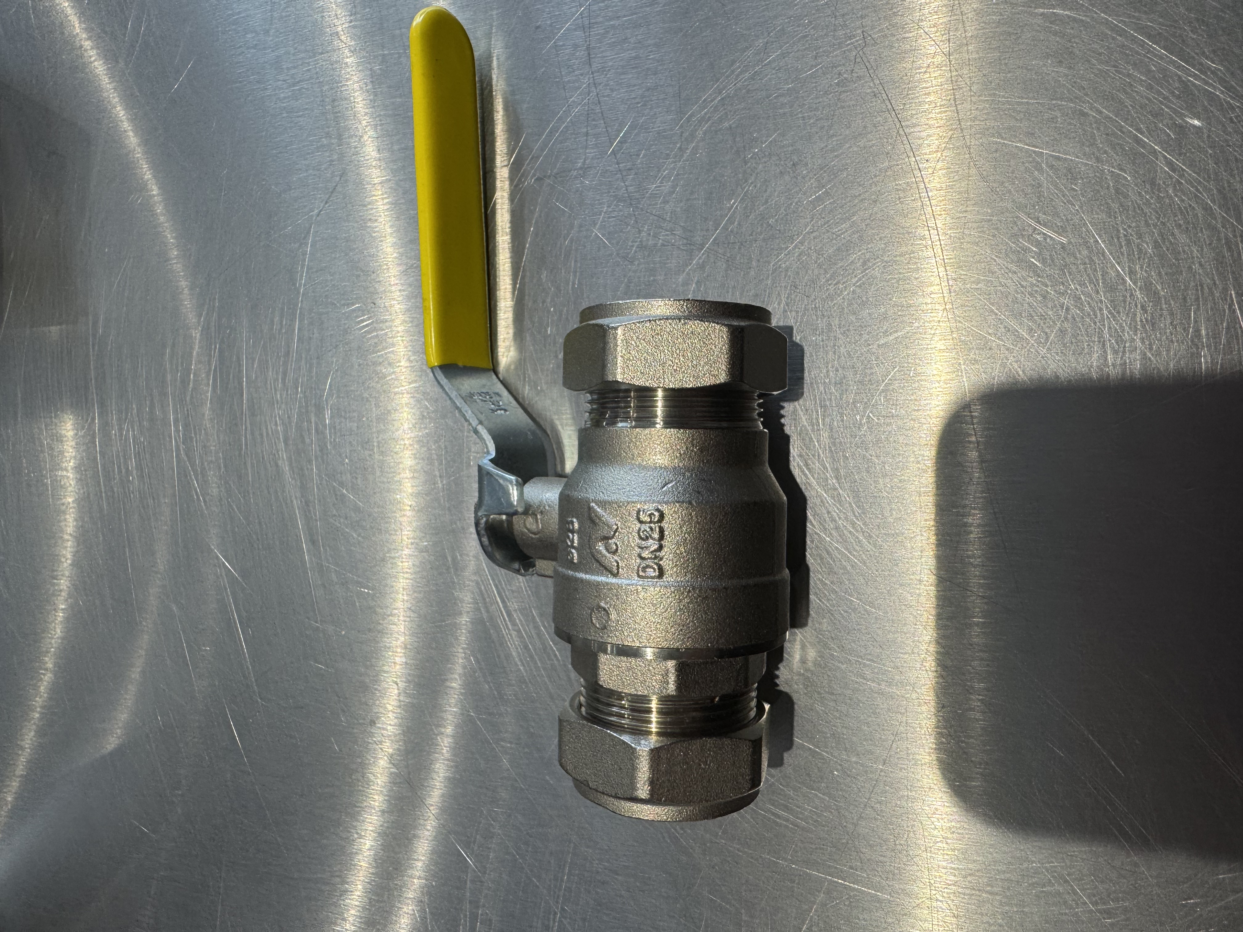 22mm Compression Lever Ball Valve Gas